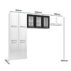 Cozinha De Aço Compacta 3 Peças Topázio Telasul Branco Com Pr