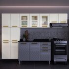 Cozinha De Aço Compacta 3 Vidros 3 Peças 11 Portas Ágata Bran