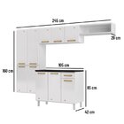 Cozinha De Aço Compacta 4 Peças 10 Portas 1 Gaveta Diamante S