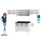 Cozinha De Aço Compacta 4 Peças 9 Portas 3 Gavetas Mirage New