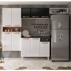 Cozinha De Aço Compacta  Topázio 3 Peças Branco/preto