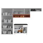 Cozinha De Aço Compacta Com Nicho Aéreo 4 Peças Amanda Multim