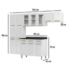 Cozinha De Aço Compacta Com Vidro 4 Peças Diamante Telasul Br