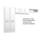 Cozinha De Aço Compacta Smart 7 Portas 1 Nicho Branco/preto -