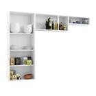 Cozinha De Aço Compacta Smart 7 Portas 1 Nicho Branco/preto -