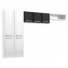 Cozinha De Aço Compacta Smart 7 Portas 1 Nicho Branco/preto -