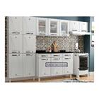 Cozinha De Aço Compacta Star New 11 Portas Com Vidro Branco -