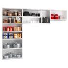 Cozinha De Aço Compacta Telasul Diamante C/ Vidro 3pçs Branco