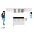Cozinha De Aço Compacta Telasul Mirage New Branco 3 Vidros 4