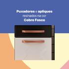 Cozinha De Aço Compacta Telasul Mirage New Preto 3 Vidros 4 P