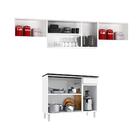 Cozinha De Aço Compacta Telasul Rubi Branco C/ Balcão