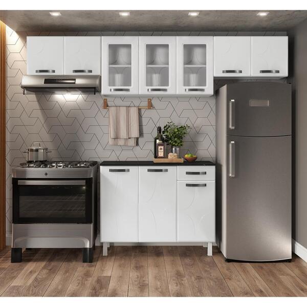 Cozinha De Aço Compacta Telasul Rubi Branco C/ Balcão