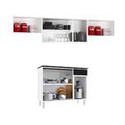 Cozinha De Aço Compacta Telasul Rubi Preto C/ Balcão