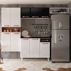 Cozinha De Aço Compacta Topázio 10 Portas 1 Gaveta Branco/pre