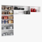 Cozinha De Aço Compacta Topázio 11 Portas 6 Prateleiras Branc