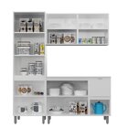 Cozinha De Aço Completa 3 Peças 7 Portas 2 Gavetas Com Tampo