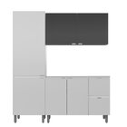 Cozinha De Aço Completa 3 Peças 7 Portas 2 Gavetas Com Tampo