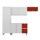 Cozinha De Aço Completa 4 Peças 8 Portas 2 Gavetas Com Tampo