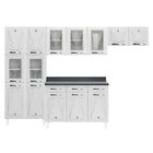 Cozinha De Aço Completa Com Vidro 4 Peças Star New Branco