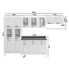 Cozinha De Aço Completa Com Vidro 4 Peças Star New Branco