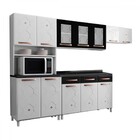 Cozinha De Aço Completa Mirage 12 Portas 3 Gavetas Com Vidro