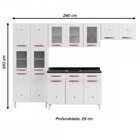 Cozinha De Aço Completa Mirage New 14 Portas 2 Gavetas Branco