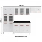 Cozinha De Aço Completa Mirage New 14 Portas 3 Gavetas Branco