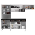 Cozinha De Aço Completa Telasul Mirage Com Balcão Branco/preto