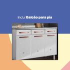 Cozinha De Aço Completa Telasul Mirage New Branco C/ Balcão P