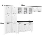 Cozinha De Aço Completa Telasul Star New Com Vidro E Balcão B