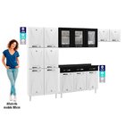 Cozinha De Aço Completa Telasul Star New Com Vidro E Balcão B