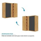 Cozinha De Canto 100% Mdf  8 Peças 14 Portas E Vidro Reflecta