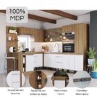 Cozinha De Canto Modulada 10 Peças Mel Branco Paloma Megasul