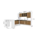 Cozinha De Canto Modulada Celeste Kappesberg 100% Mdf Branco/