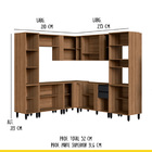 Cozinha De Canto Modulada Completa Laura 210 X 235 Cm Balcão