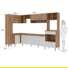 Cozinha De Canto Modulada Inova 292/120cm Balcão Cooktop Armá