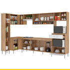 Cozinha De Canto Modulada Inova 292/120cm Balcão Cooktop Armá