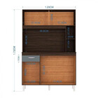 Cozinha Duda 120 Cm 5 Pts 1 Gav. Chocolate/ Cinza Platinum