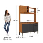 Cozinha Elegance Compacta 4 Portas 1 Gaveta Nicho Micro Freij