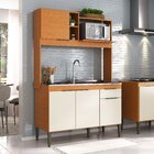 Cozinha Elegance Compacta 4 Portas 1 Gaveta Nicho Para Micro