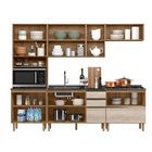 Cozinha Elvis Com Tampo Cooktop 11 Portas Carvalho Arezzo Tan