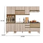 Cozinha Elvis Com Tampo Cooktop 11 Portas Carvalho Arezzo Tan