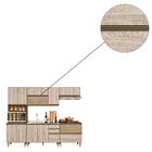 Cozinha Elvis Com Tampo Cooktop 11 Portas Carvalho Arezzo Tan