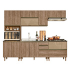 Cozinha Elvis Com Tampo Cooktop 11 Portas Carvalho Tana Decor