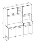 Cozinha Estela 160 7 Portas 1 Gaveta Évora Rústico/off White