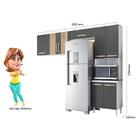 Cozinha Fit 8 Portas Branco/chumbo - Nicioli