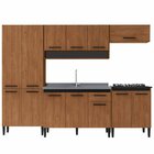 Cozinha Giovanna 5 Peças 13 Portas Freijó/preto