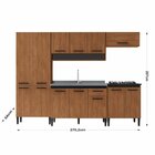 Cozinha Giovanna 5 Peças 13 Portas Freijó/preto