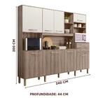 Cozinha Grande Completa 8 Portas 2 Gavetas Carvalho Nature Of