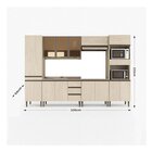 Cozinha Greta 6 Pçs 14 Portas Crema Crema